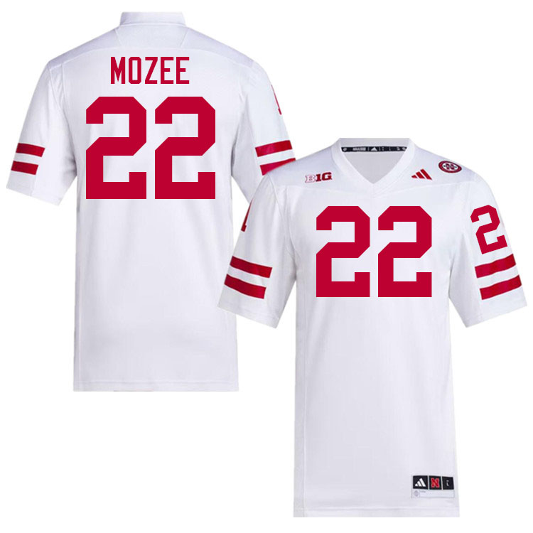 Nebraska Cornhuskers #22 Isaiah Mozee College Football Jerseys Stitched-White Nebraska Cornhuskers #22 Isaiah Mozee College Football Jerseys Stitched-White